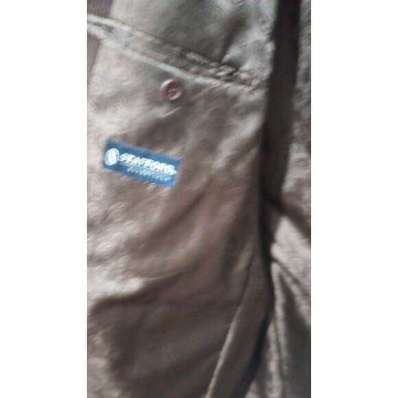 Stafford 46R Classic Fit CORDUROY w/ Elbow Patches Sport Coat Blazer Jacket Blue - Picture 9 of 12